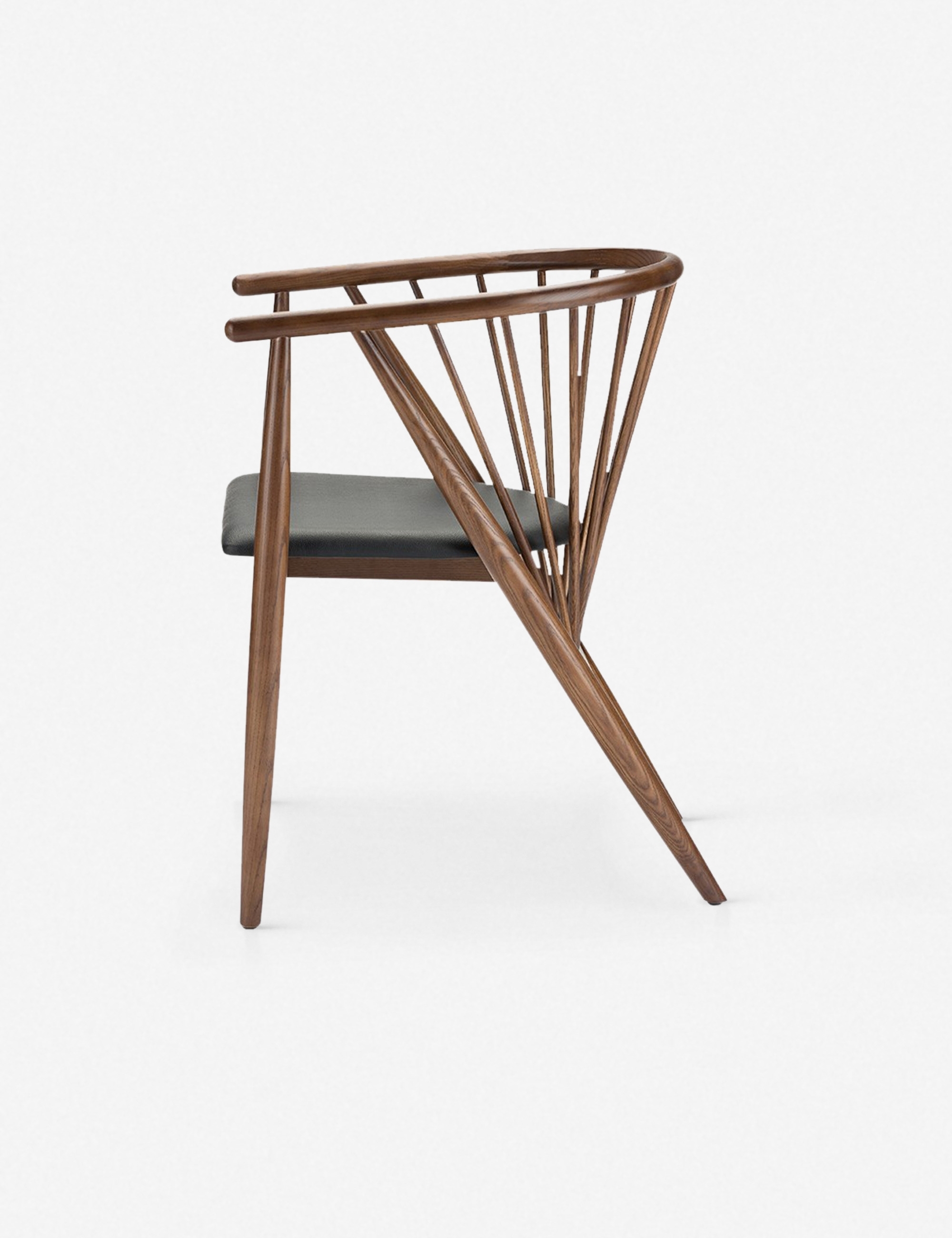 Copley Dining Chair, Walnut and Black - Image 3