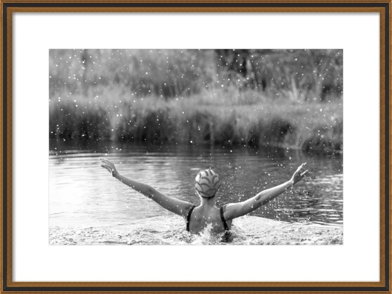 Woman in the Pond Horizontal by Lucy Snowe for Artfully Walls - Image 0