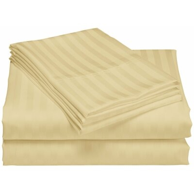 Oban 600 Thread Count Striped Egyptian-Quality Cotton Sateen Sheet Set - Image 0