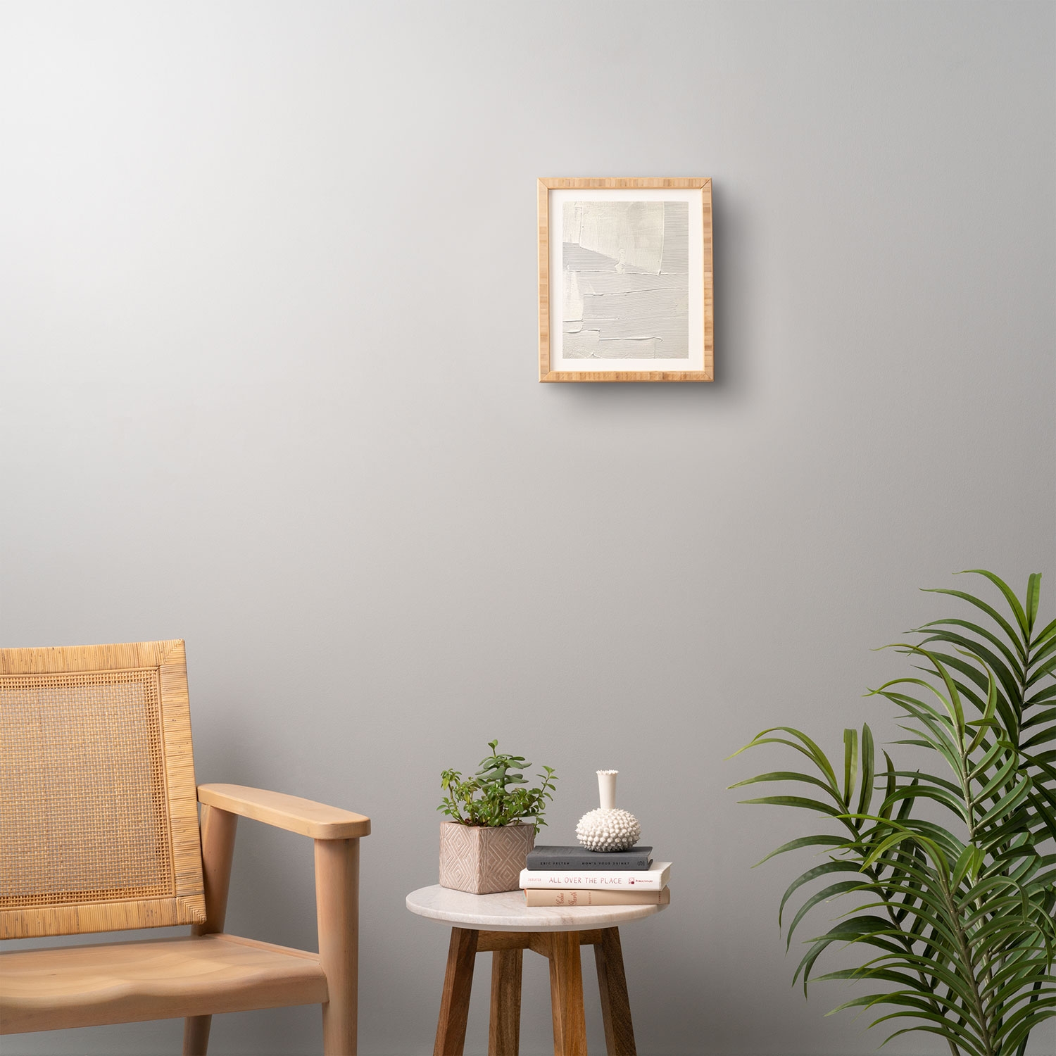 Relief 1 by Alyssa Hamilton Art - Framed Wall Art Bamboo 19" x 22.4" - Image 4