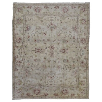 One-of-a-Kind Finadeni Hand-Knotted Oushak Gray 7'4" x 8'11" Wool Area Rug - Image 0