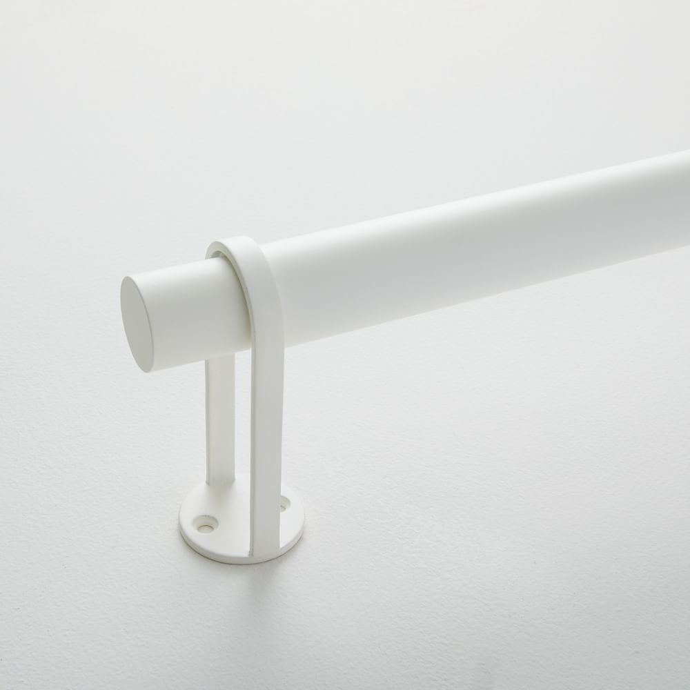Simple Metal Rod, White, 28"-48" - Image 0