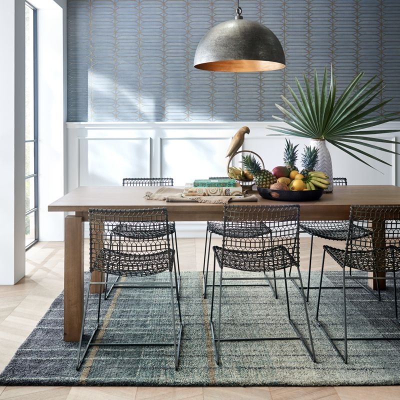 Tig Metal Dining Chair with Black Leather Cushion - Image 3