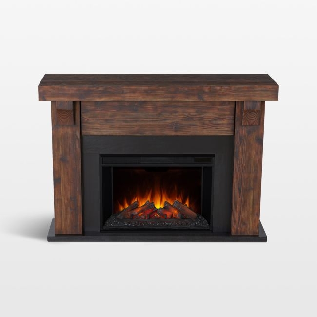 Canyon Dark Cherry Wood Electric Fireplace - Image 0