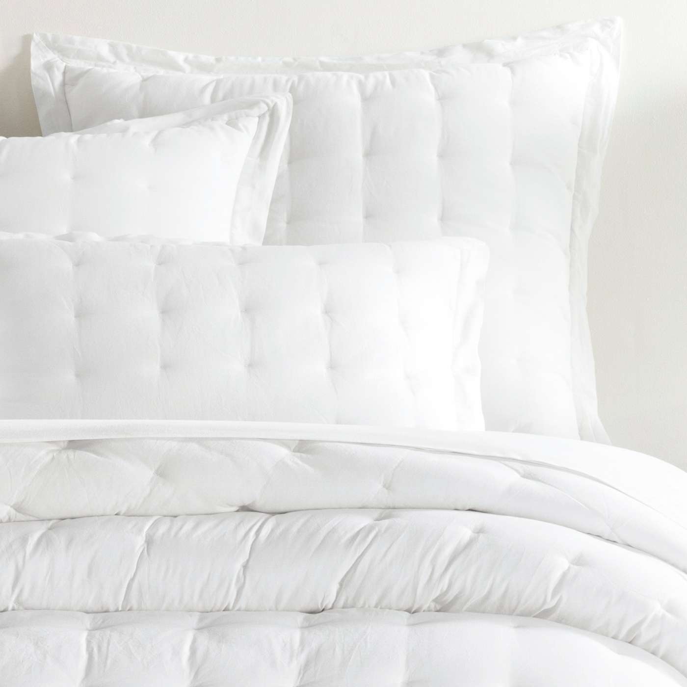 Cozy Cotton White Puff Sham - Image 0