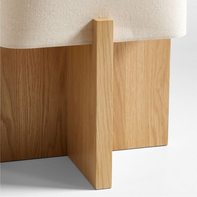 Toro Wood Floor Lamp with Woven Shade 50" - Image 3