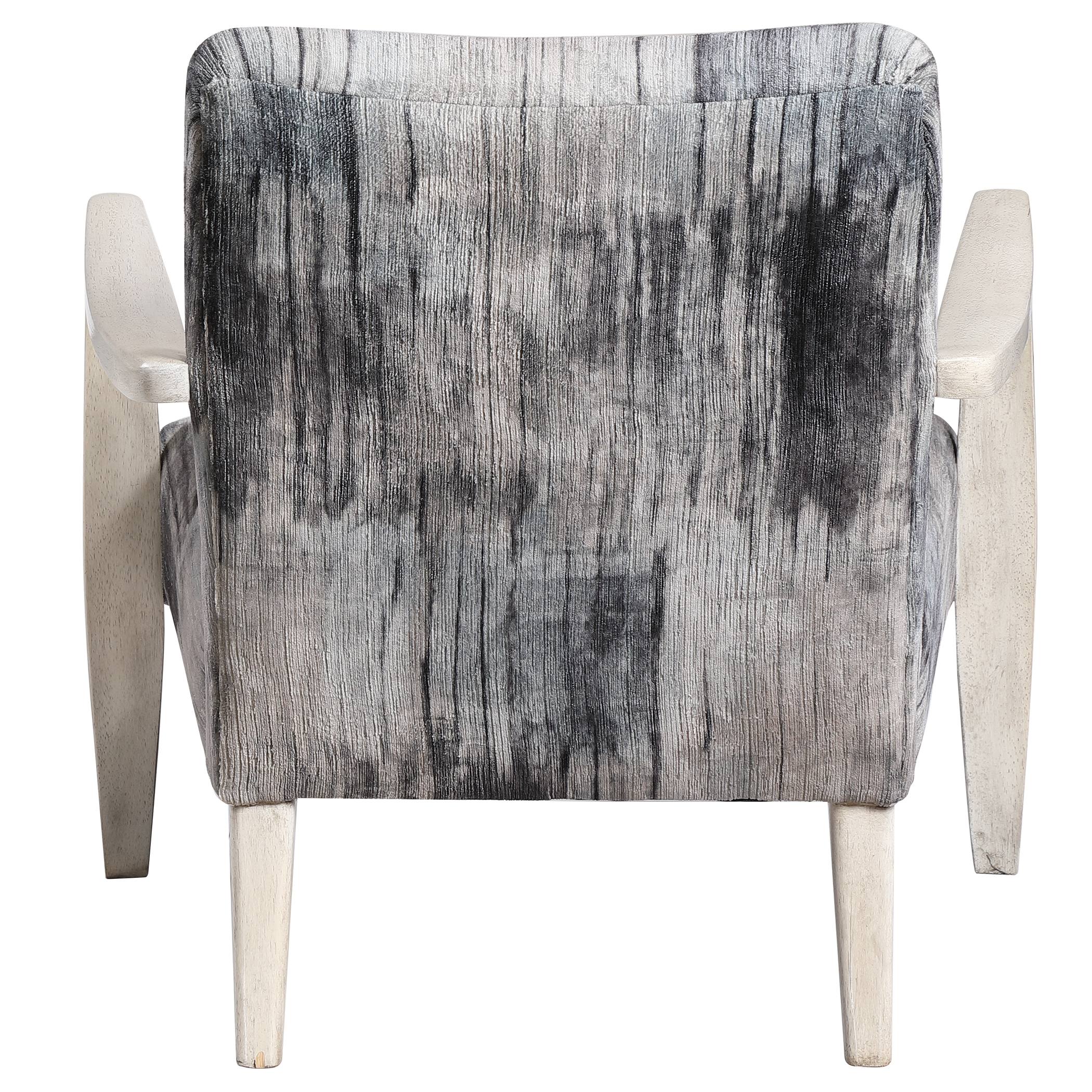 Watercolor Gray Chenille Accent Chair - Image 5