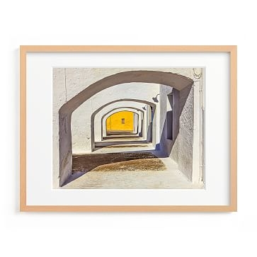 Minted Arches And Yellow, 24X18, Full Bleed Framed Print, Black Wood Frame - Image 2