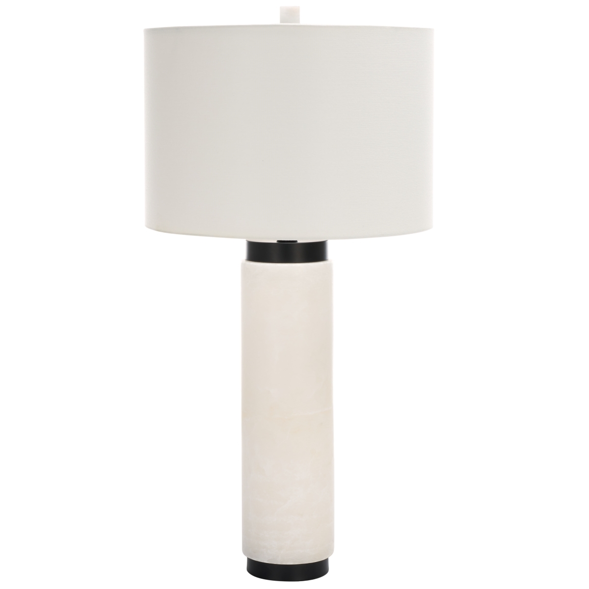 Sydni Alabaster Pillar Table Lamp - White - Safavieh - Image 0