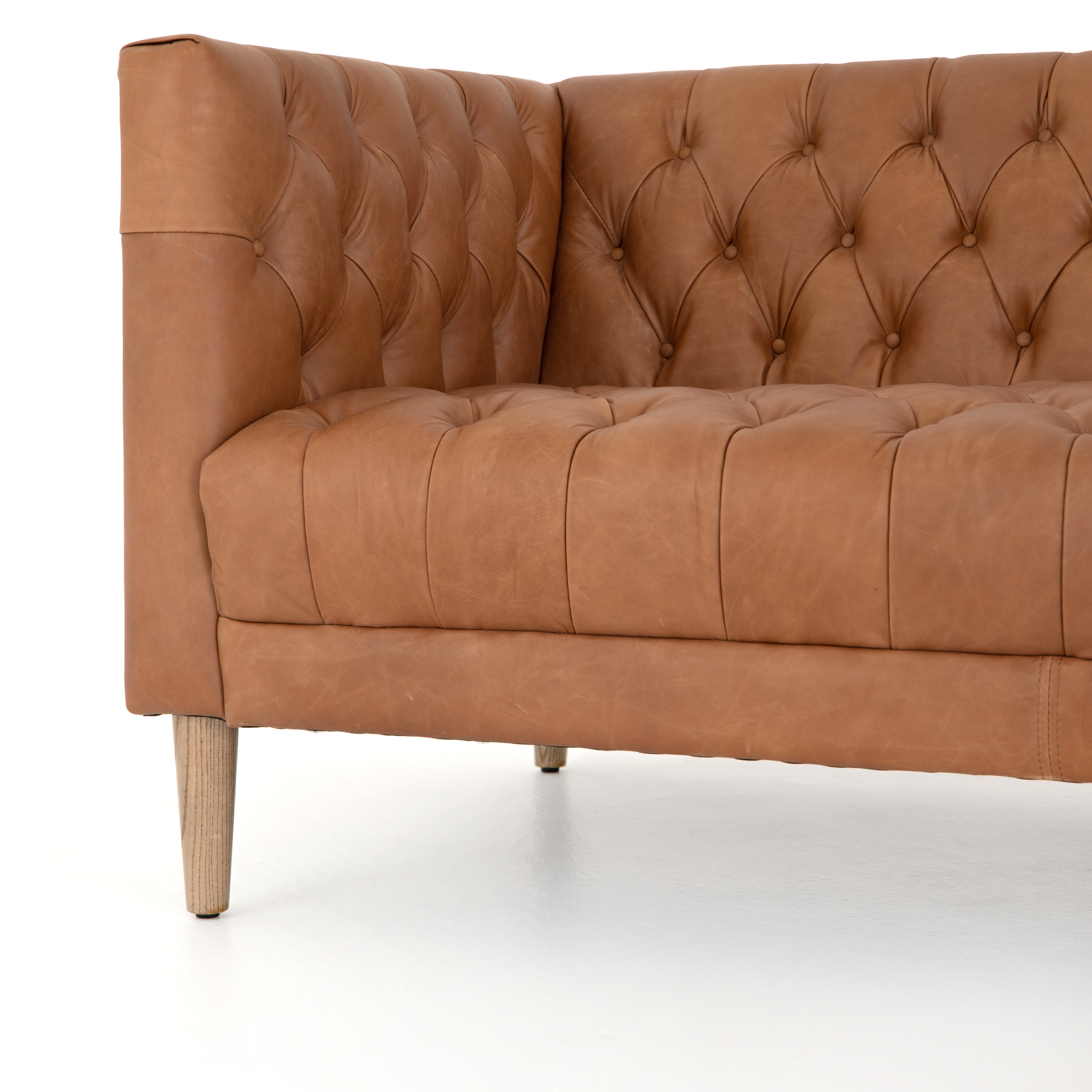 Williams Leather Sofa - Natural Washed Camel - Image 12
