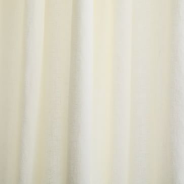European Flax Linen Curtain, Alabaster, 48"x84" - Image 1