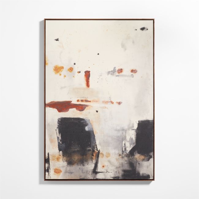 "Dissemblance I" Framed Beige Wall Art Print 45.25"x66.25" - Image 0