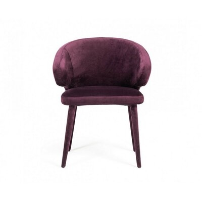 Whitten Fabric Upholstered Wingback Side Chair in Purple - Image 0