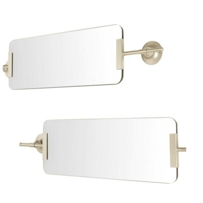 Champagne Decorative Wall Mirror With Brackets S/2 - Image 0