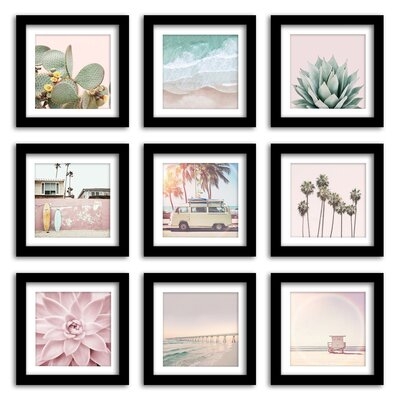 Americanflat Simple Beach Life - 9 Piece Framed Gallery Wall Set - Image 0