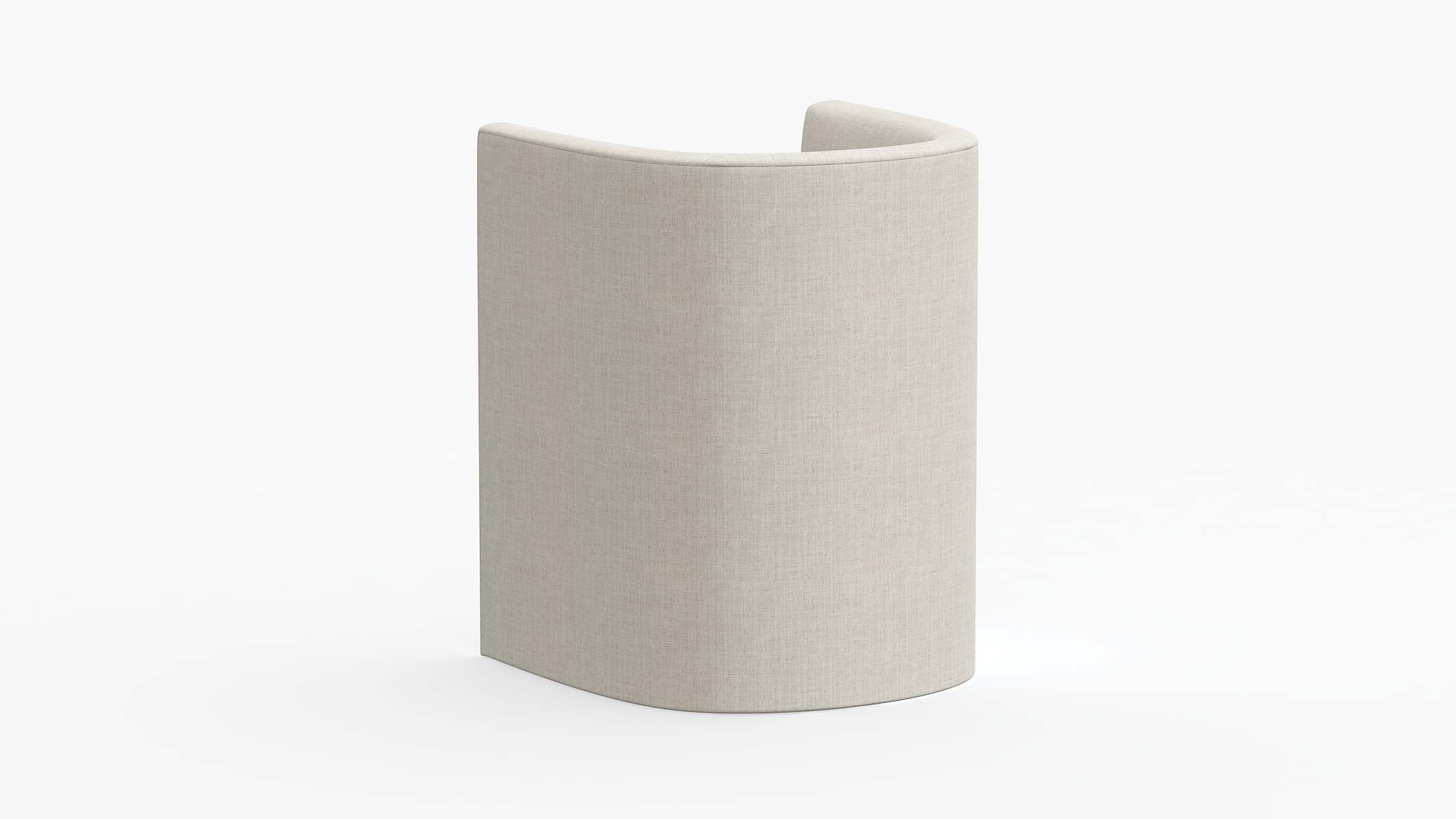 Barrel Back Dining Chair, Talc Everyday Linen - Image 3