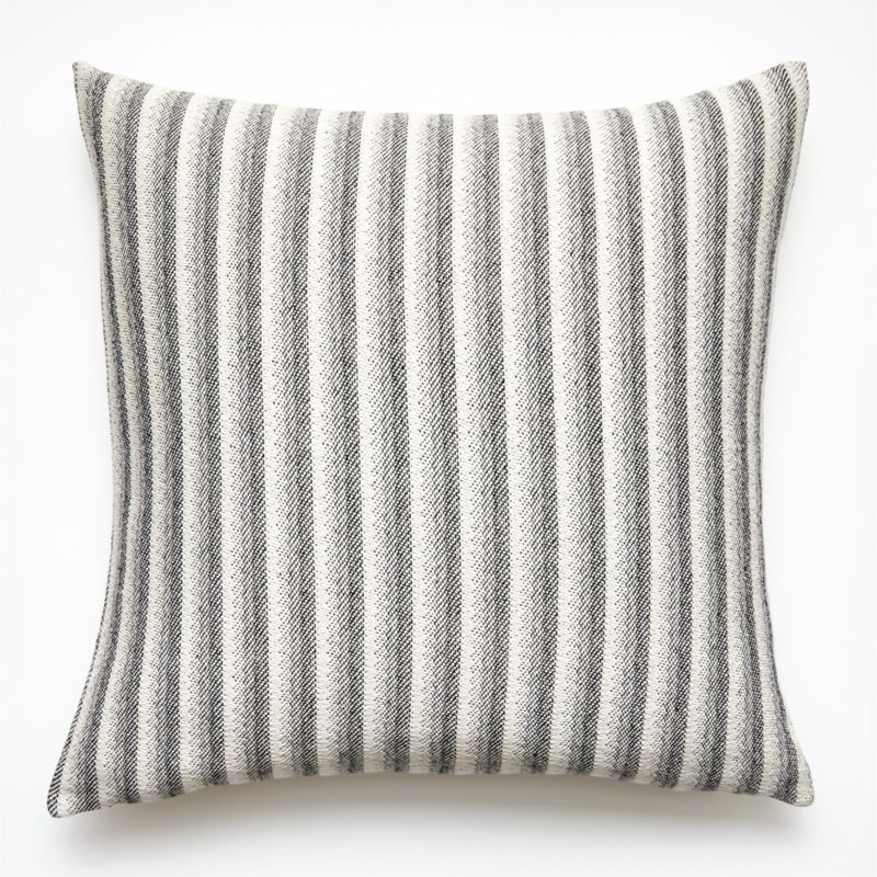 23" Rhone Stripe Pillow with Feather-Down Insert - Image 1