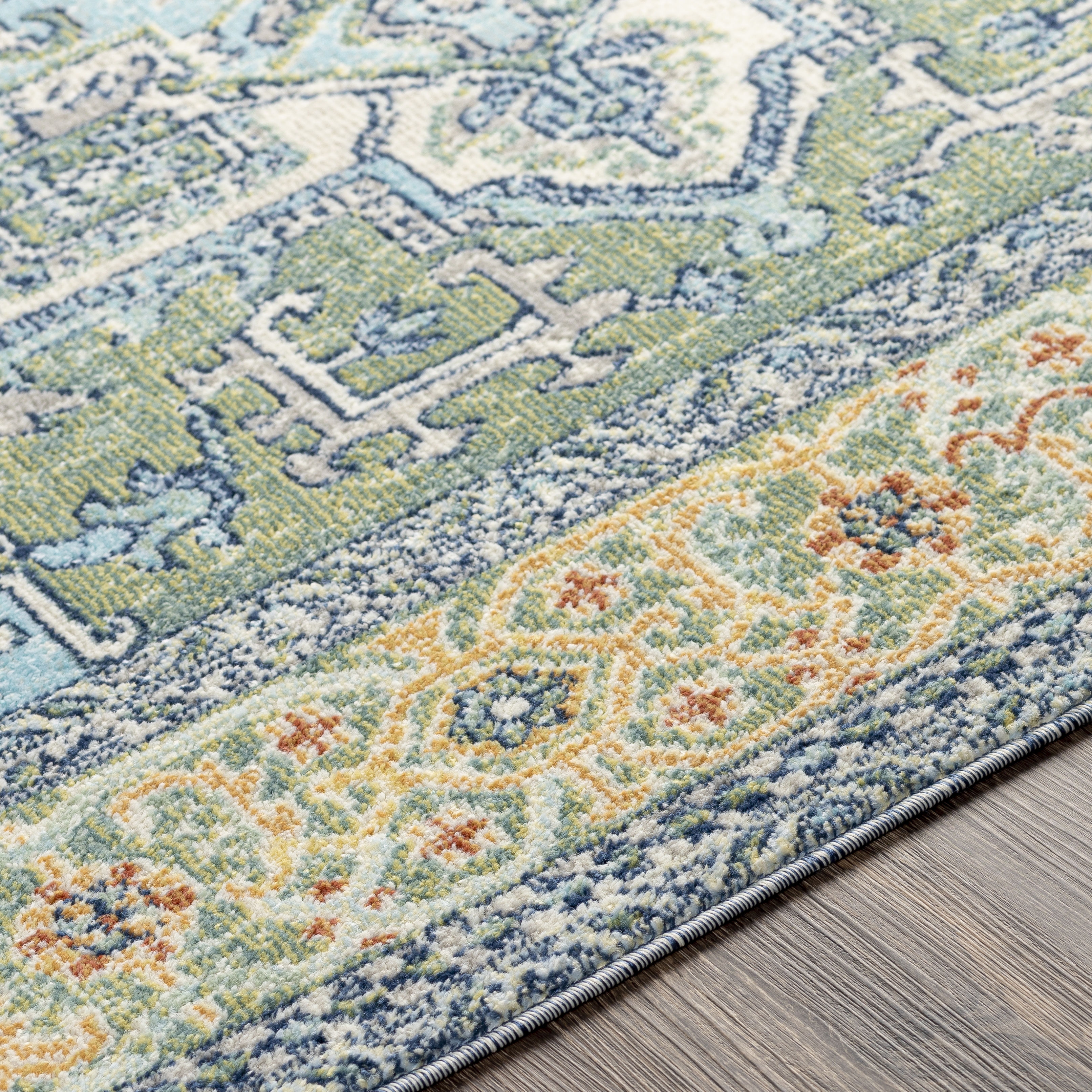 Livabliss Bodrum Blue Outdoor 8'10" x 12' Machine Woven Rug - Image 3