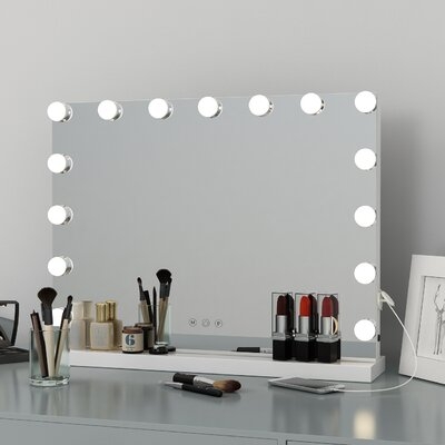 Resler Hollywood Beveled Venetian Lighted Makeup Mirror - Image 0
