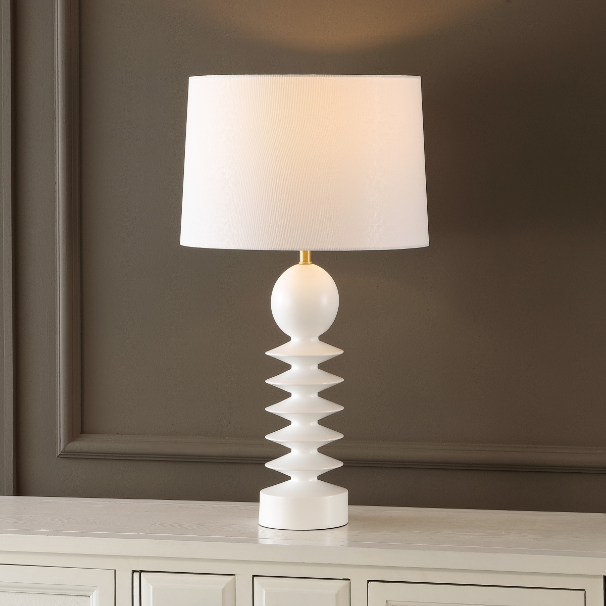 Loza 27.25 Inch Table Lamp - White Washed - Safavieh - Image 3