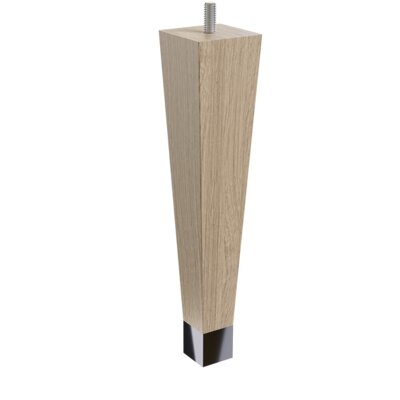 Square Tapered White Oak Leg With 1" Ferrule And Clear Finish - Image 0