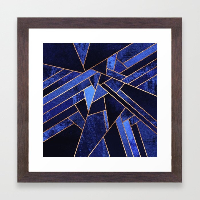Blue Night Framed Art Print by Elisabeth Fredriksson - Conservation Walnut - X-Small 10" x 10"-12x12 - Image 0