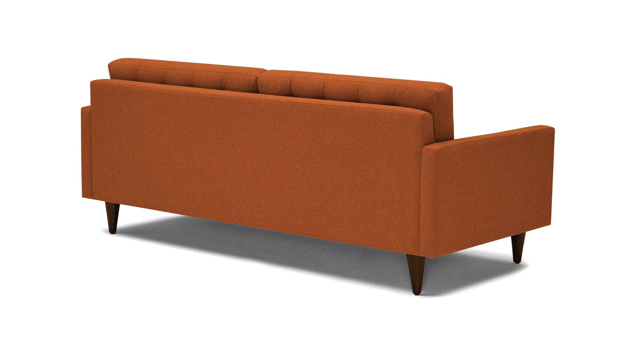 Orange Eliot Mid Century Modern Sofa - Vibe Sunkist - Mocha - Image 3