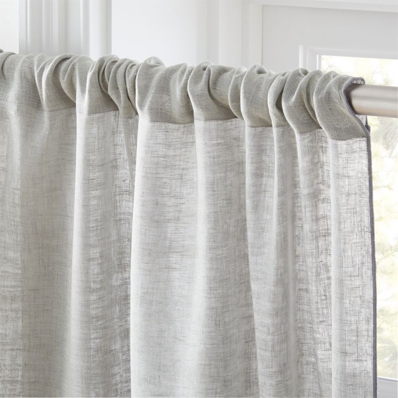 Dos Dark Grey and Light Grey Two-Tone Curtain Panel 48"x84" - Image 2