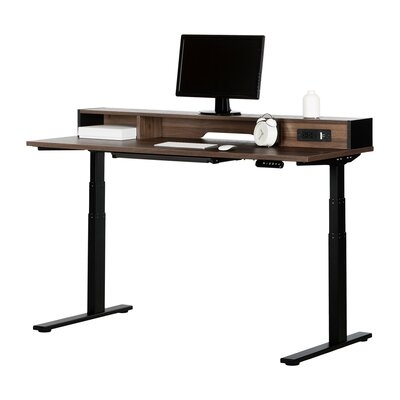 59.25" L Majyta Height Adjustable Computer Table with Cable Management - Image 0