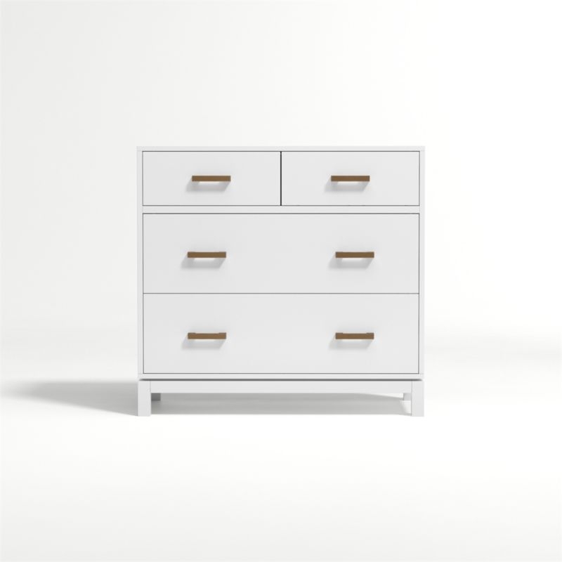 Parke 36" White Wood 4-Drawer Kids Dresser - Image 3