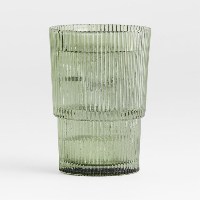 Atwell 16-Oz. Moss Green Stackable Highball Glass - Image 0