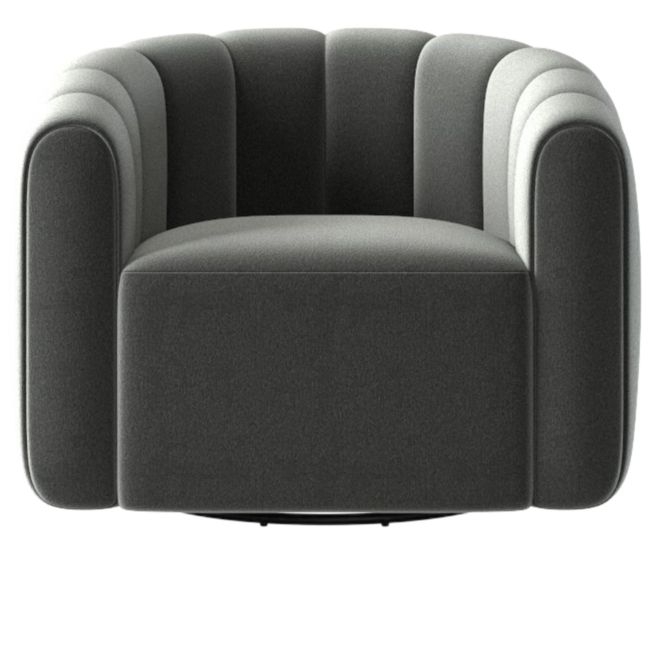 Fitz Dale Dark Grey Swivel Chair - Image 0