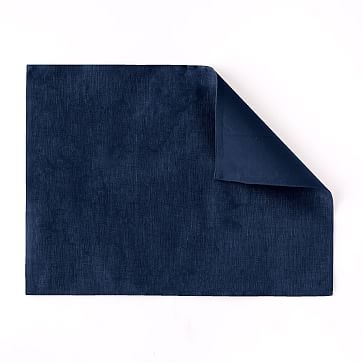 European Flax Linen Placemat, Set of 2, Midnight - Image 0