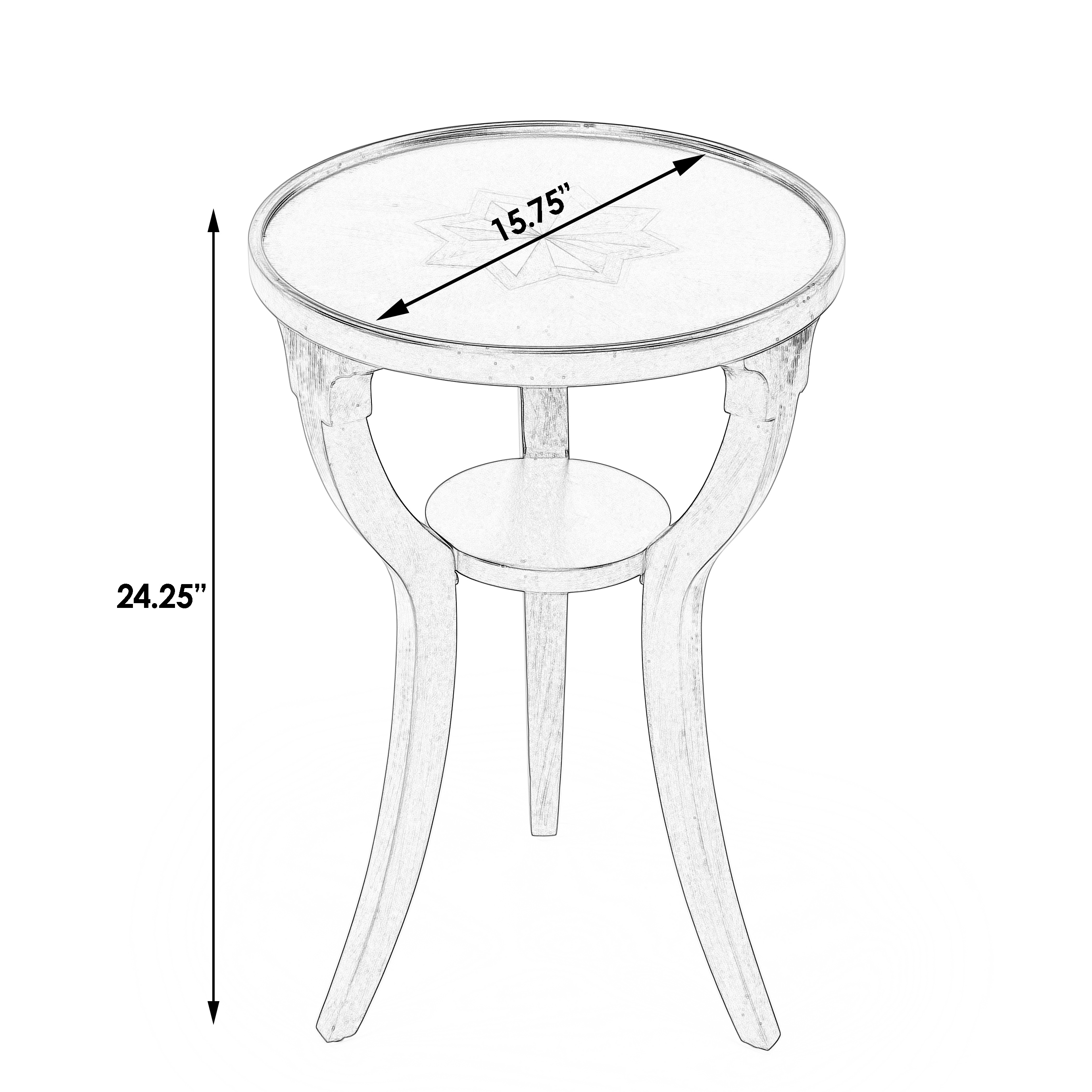 Dalton Antique Beige Side Table - Image 1
