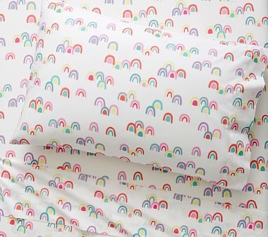Rainbow Sheet Set, Twin, Pink Multi - Image 0