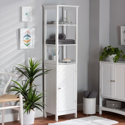 Melarie Modern And Contemporary White Finished Wood Bathroom Storage Cabinet - Image 0