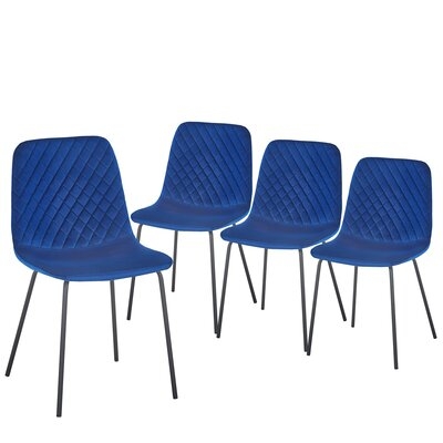 Dining Chair Set Of 4 PCS(BLUE),Modern Style,New Technology,Suitable For Restaurants, Cafes, Taverns, Offices, Living Rooms, Reception Rooms.Simple Structure, Easy Installation. - Image 0