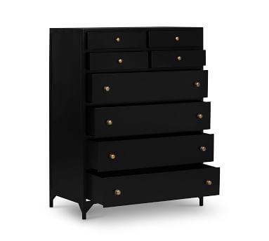 Harmon 8-Drawer Tall Dresser, Black - Image 5