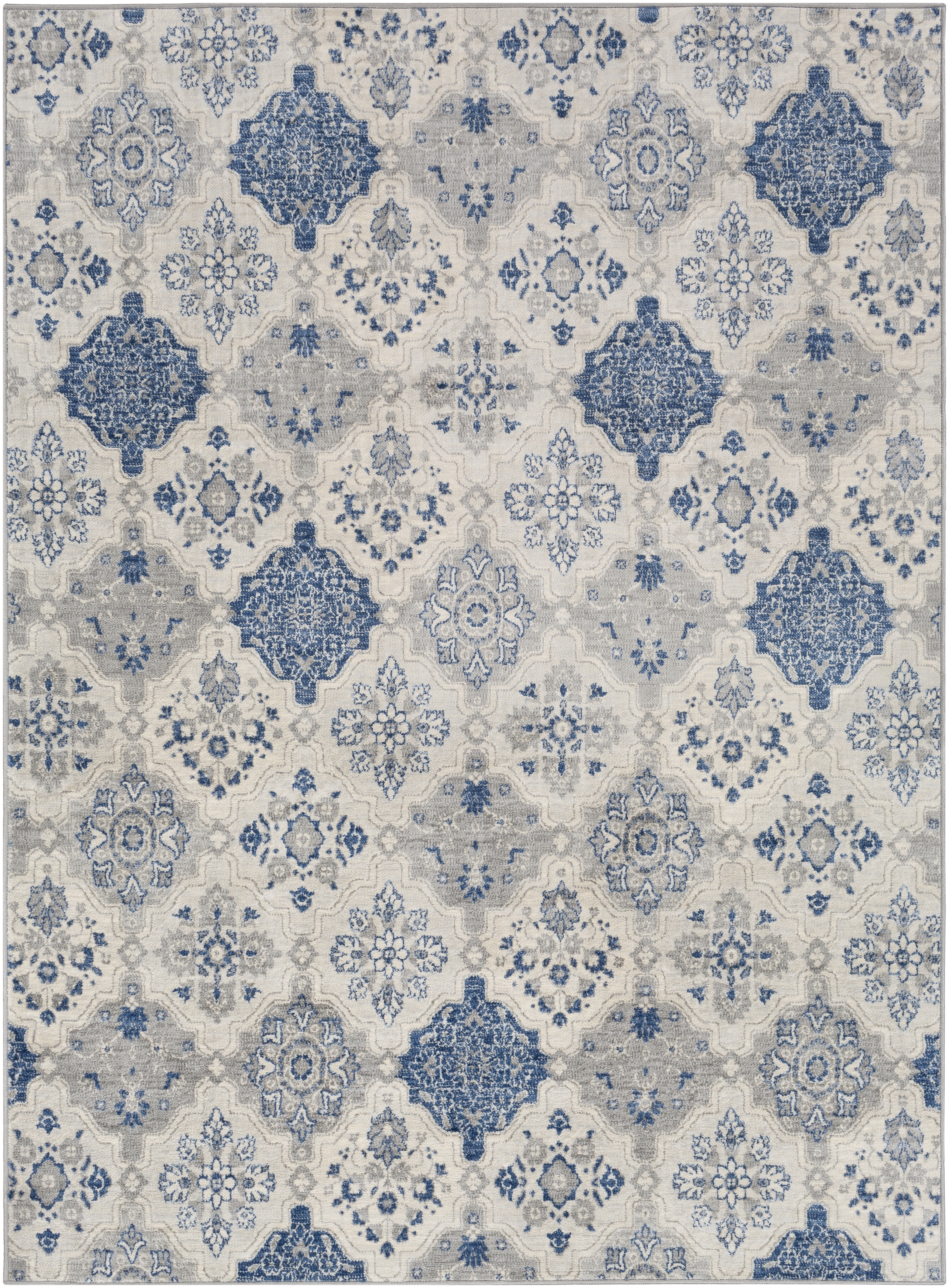Monaco Blue Indoor 4'3" x 5'11" Machine Woven Rug - Image 0