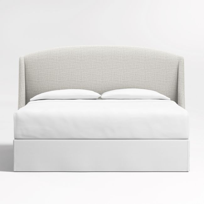 Lafayette 56" Mist Grey Upholstered King Headboard - Image 0