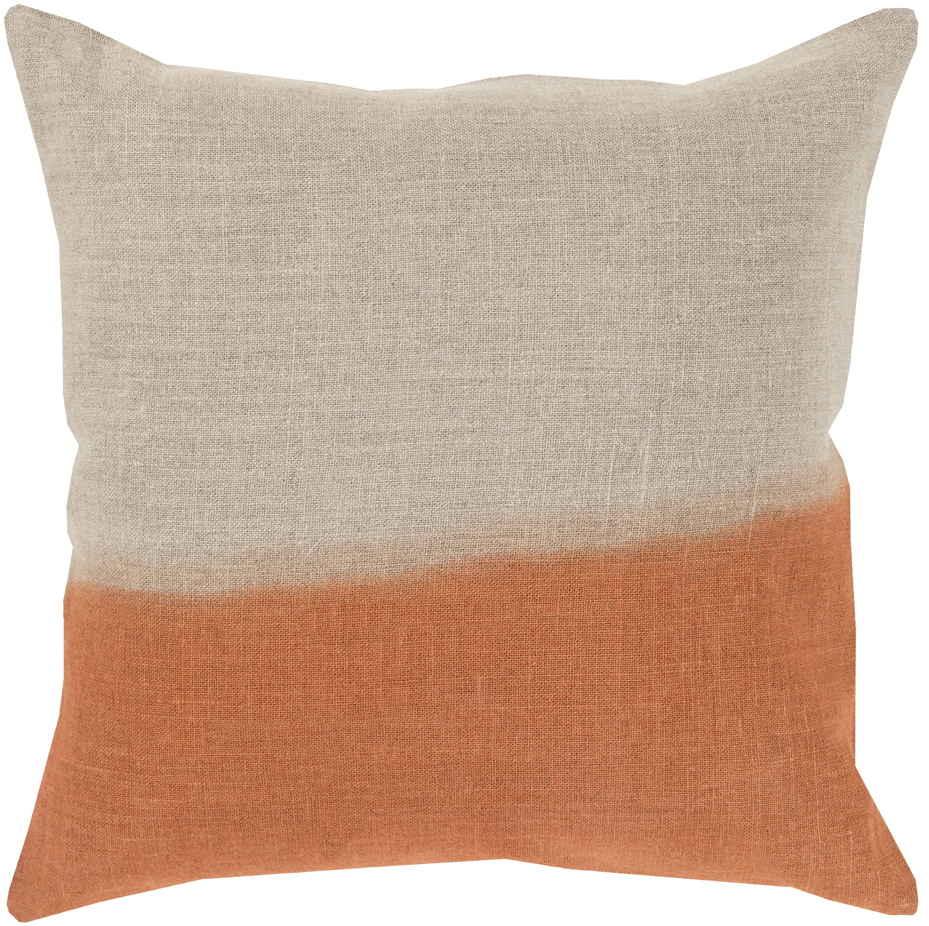 Dip Dyed Throw Pillow, 18" x 18", with down insert - Image 0