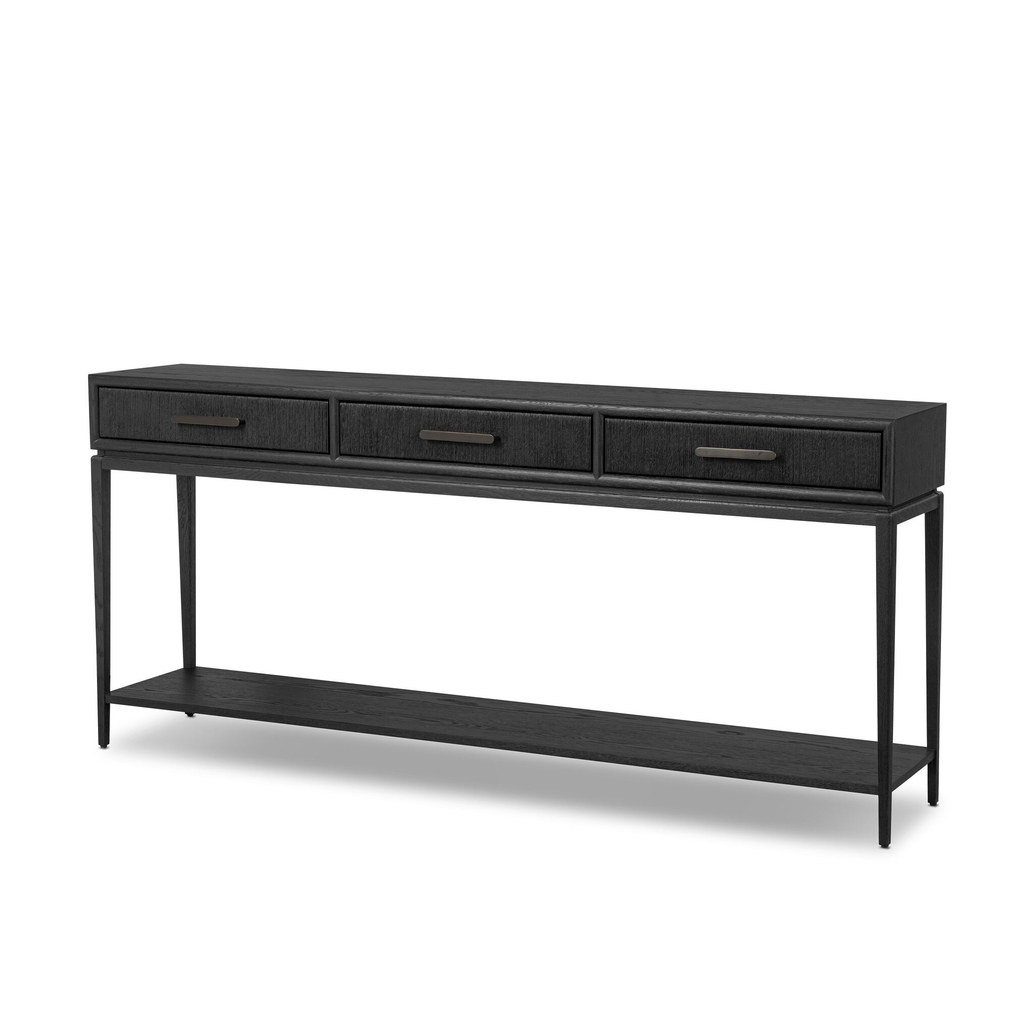 Rosenell Console Table - 78" - Black Oak Solid - Image 1