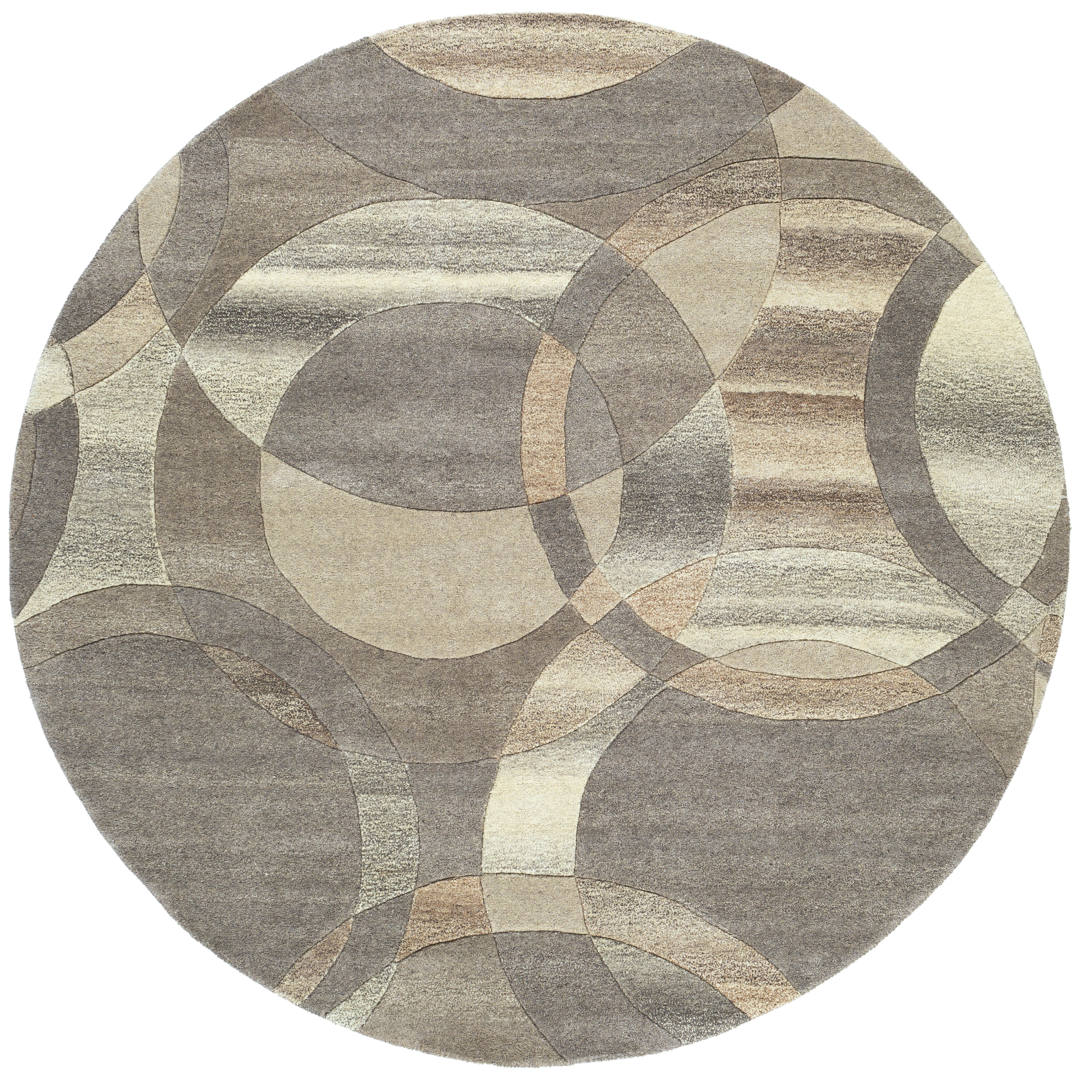 Forum Beige Indoor 4' x 4' Handmade Rug - Image 0