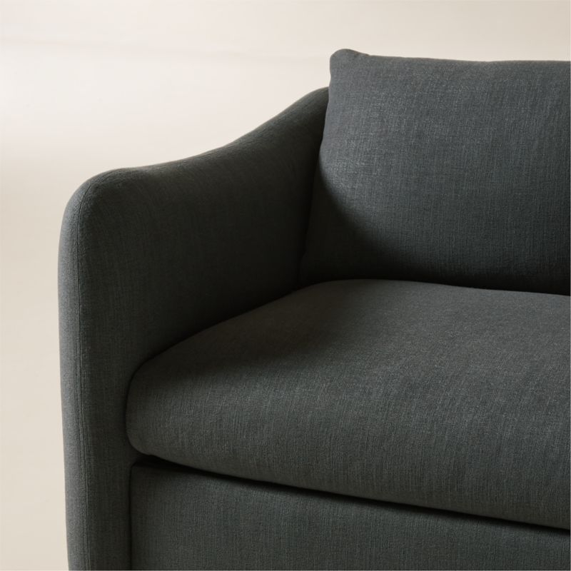 Tuffare 79.25" Charcoal Grey Performance Fabric Sleeper Sofa - Image 7