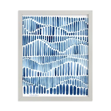 Indigo Rhythm Framed Art by Minted(R), Grey, 8x10 - Image 0