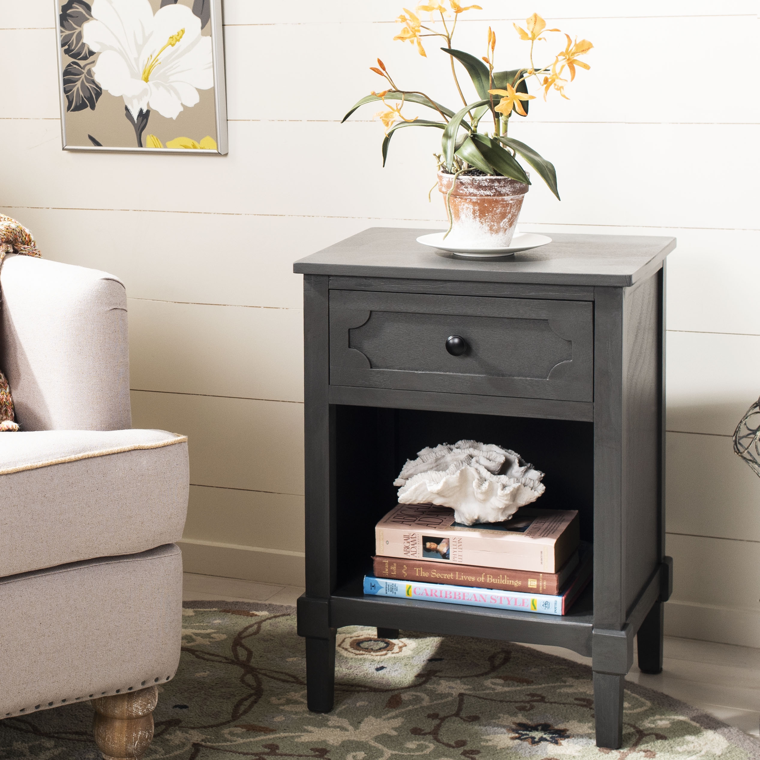 Rosaleen Storage Side Table - Grey - Safavieh - Image 7