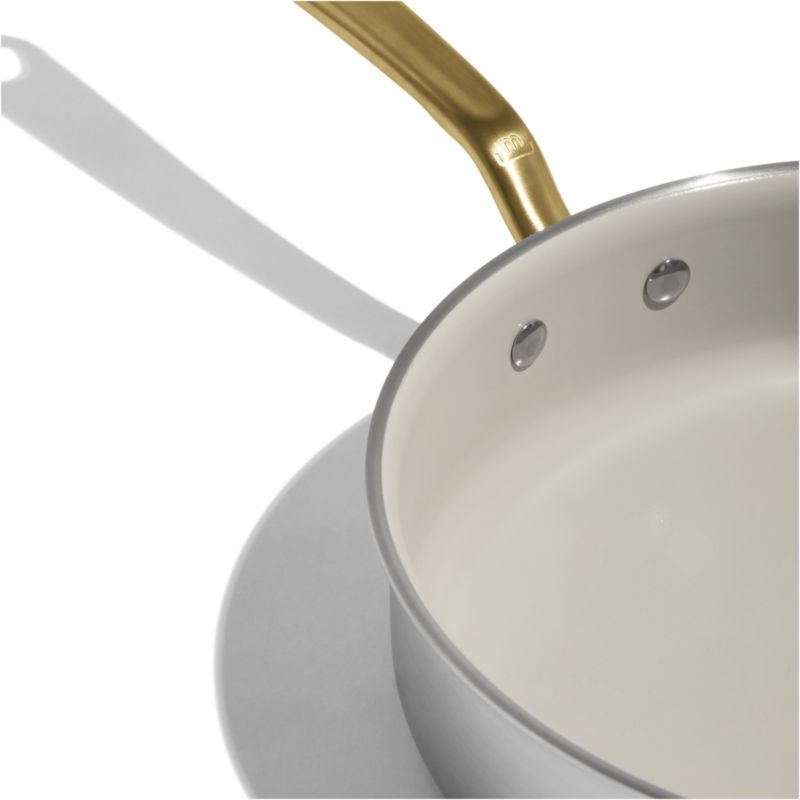 Made In CeramiClad™ Non-Stick 3.5-Qt. Sautepan with Antique Brass Hardware - Image 2