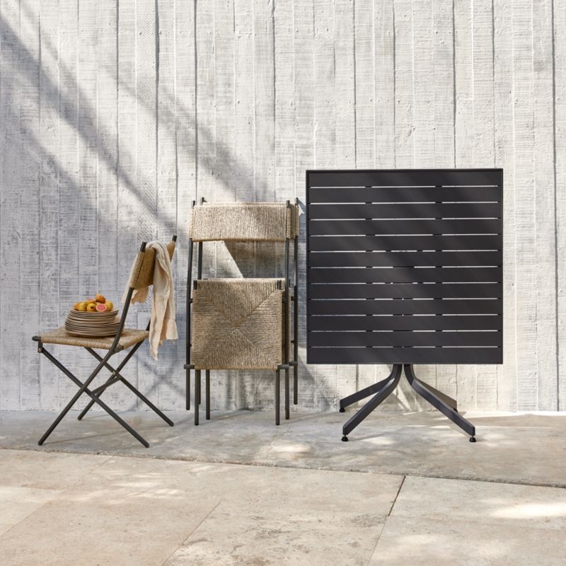 San Onofre Folding Outdoor Wicker Dining Chair - Image 3