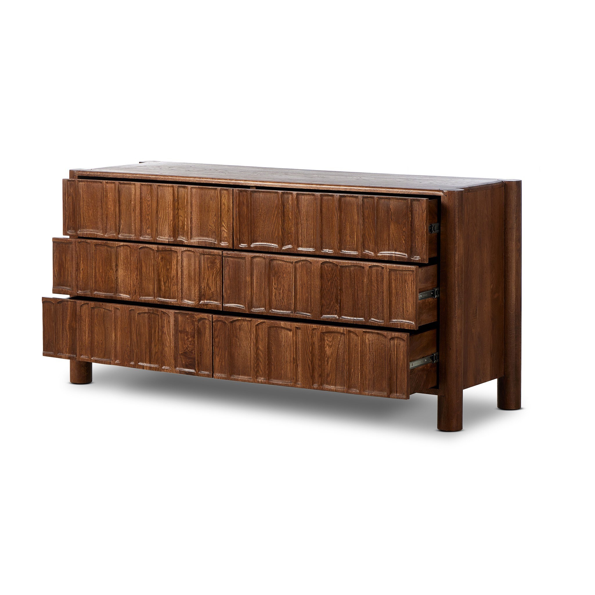 Ezri 6 Drawer Dresser - Cocoa Oak - Image 7