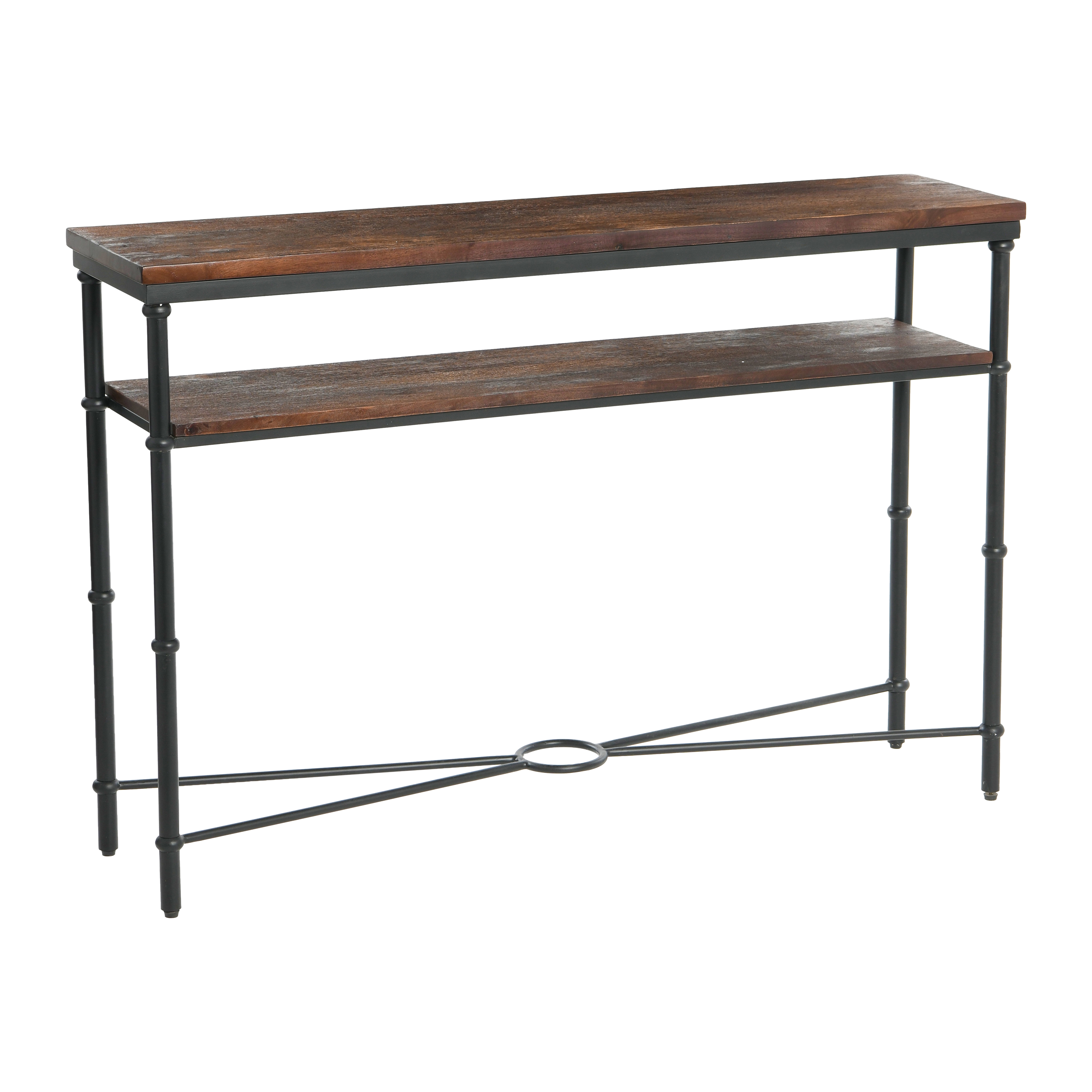 Saratoga Rustic Solid Wood and Iron Console Table - Image 0